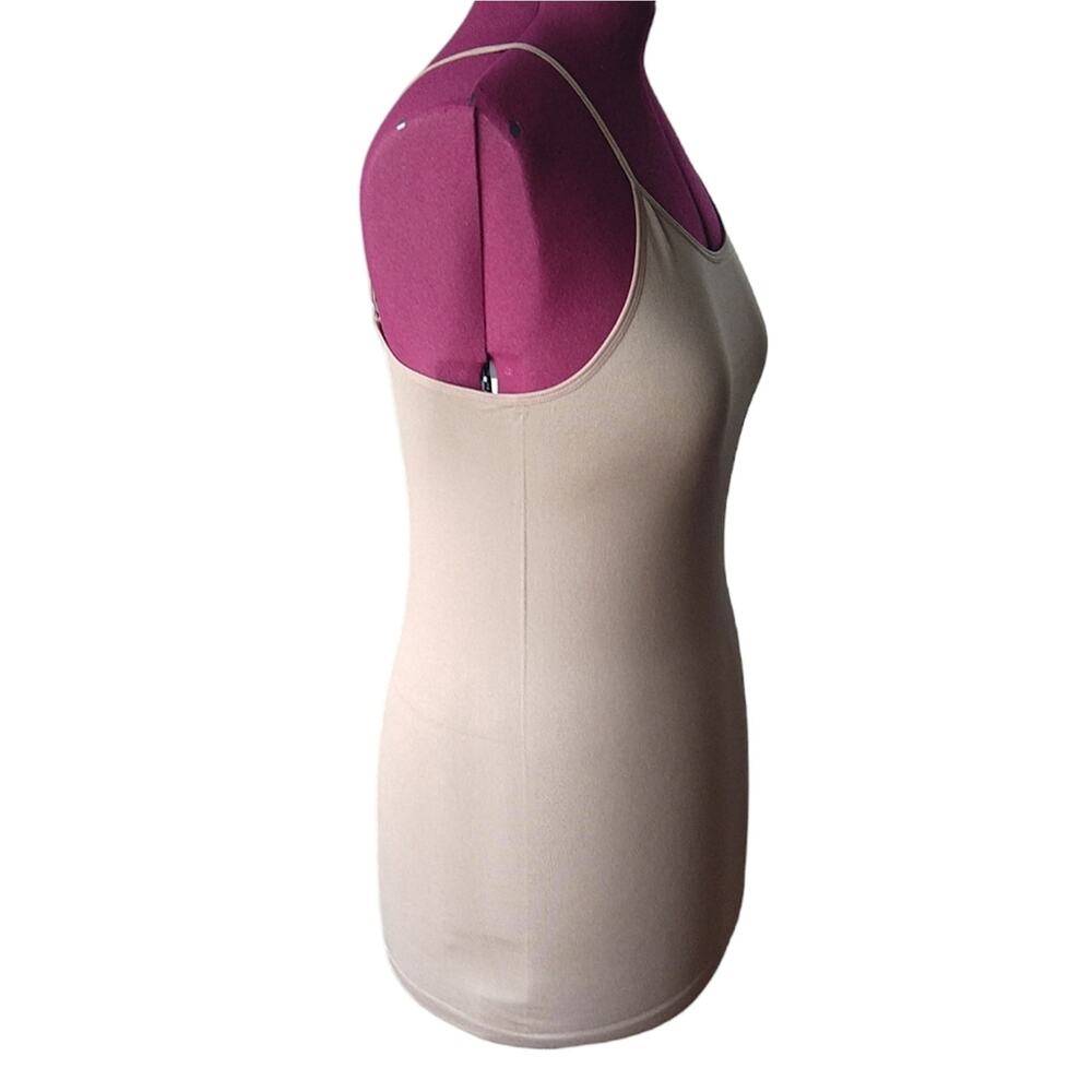 1X/2X Bone White Seamless Camisole with Adjustable Straps Plus Size Neutral - Picture 5 of 15